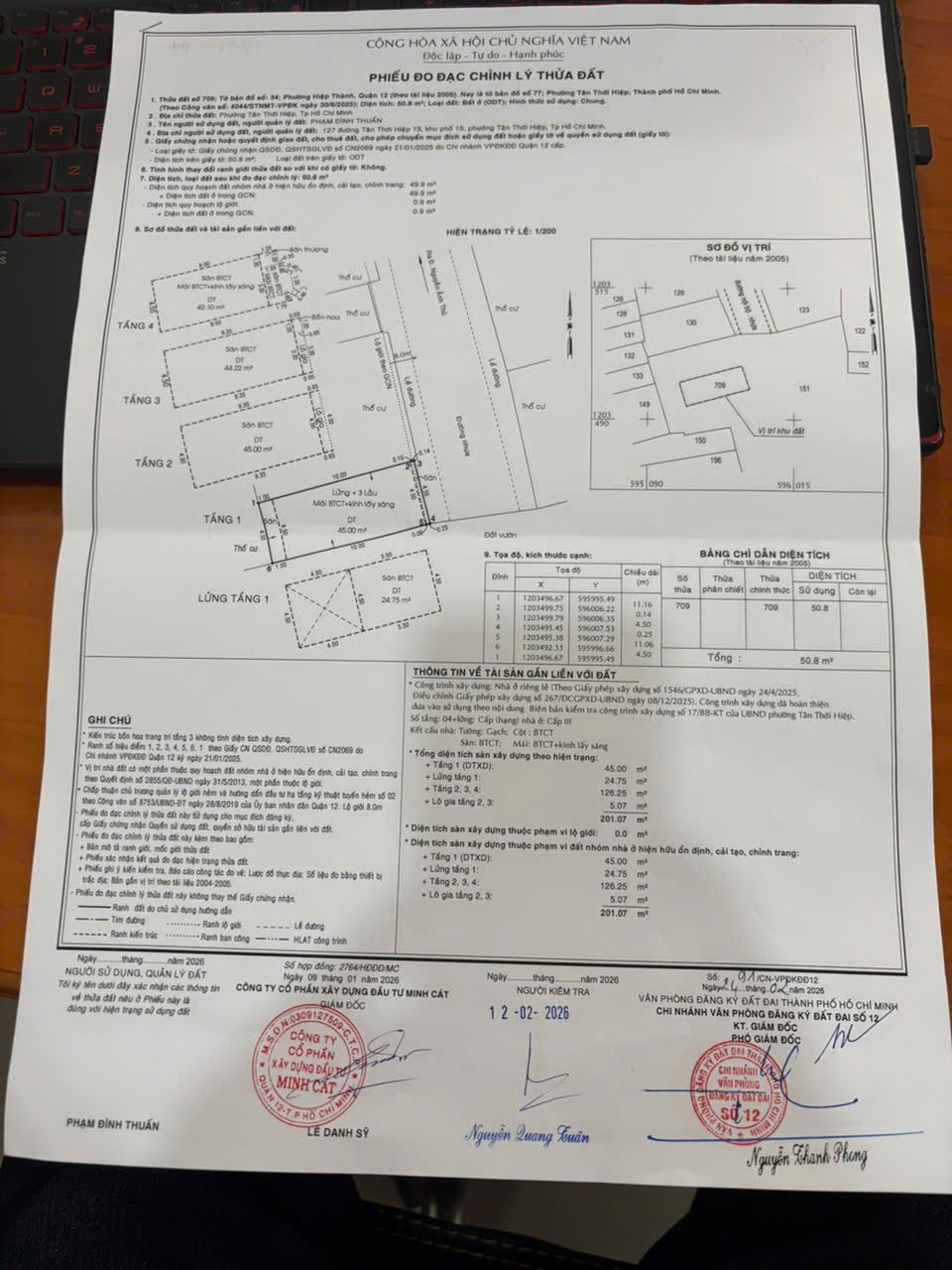 Bản đồ hiện trạng thửa đất tại Nguyễn Ảnh Thủ, Quận 12